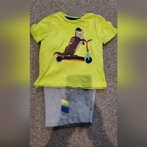 Gymboree Lime Green and Gray Kids Matching Set